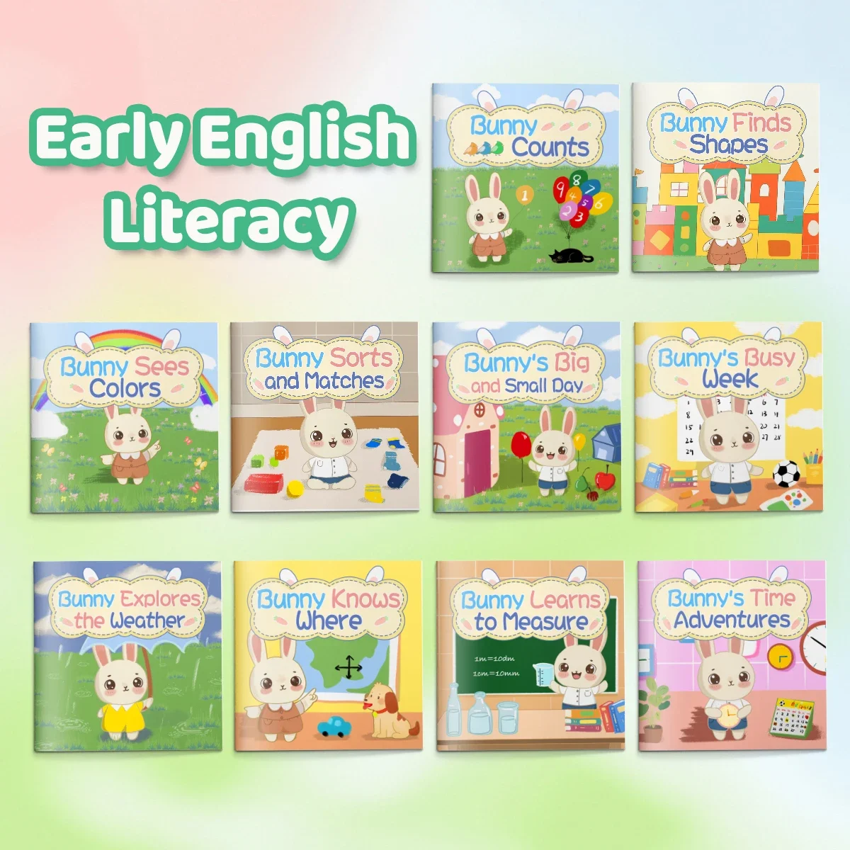 Kids Education Number - 「リトル・ラビット スマート啓蒙シリーズ」10テーマ：数字、形、色を学ぶ、幼児向け早期学習教材