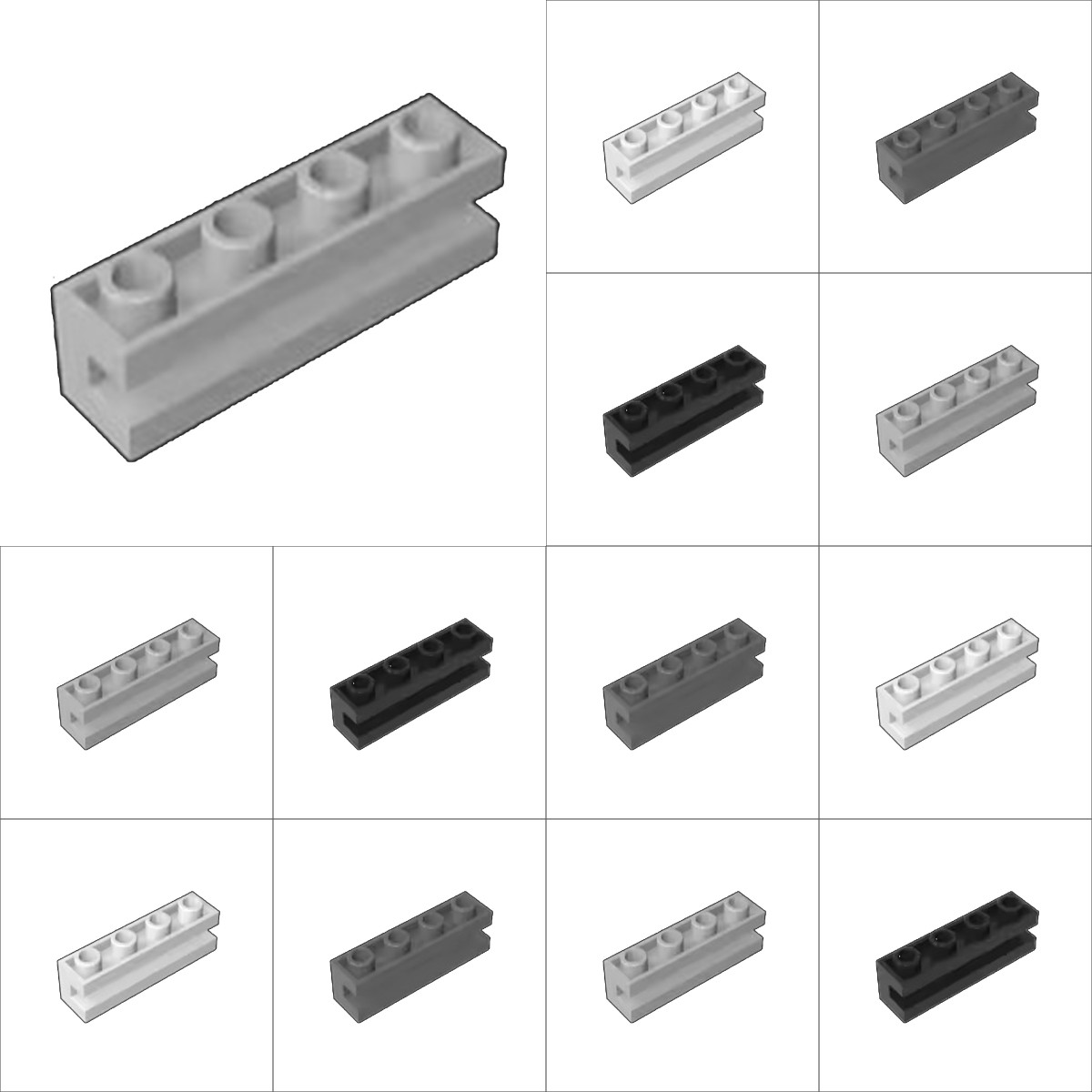 Kids Education Channel - 50 個 2653 改造 1x4 チャンネル付きビルディングブロックハイテク壁レンガ教育アイデアおもちゃ子供の誕生日子供ギフト