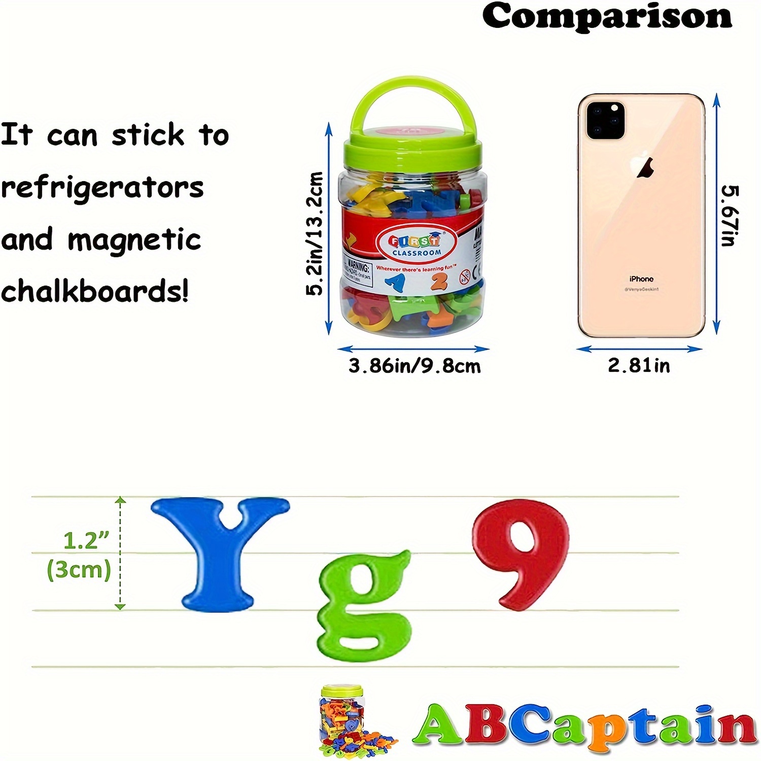 78個の磁気文字数字アルファベット、カラフルなABC 123 - Kids Education Number のレビューと価格