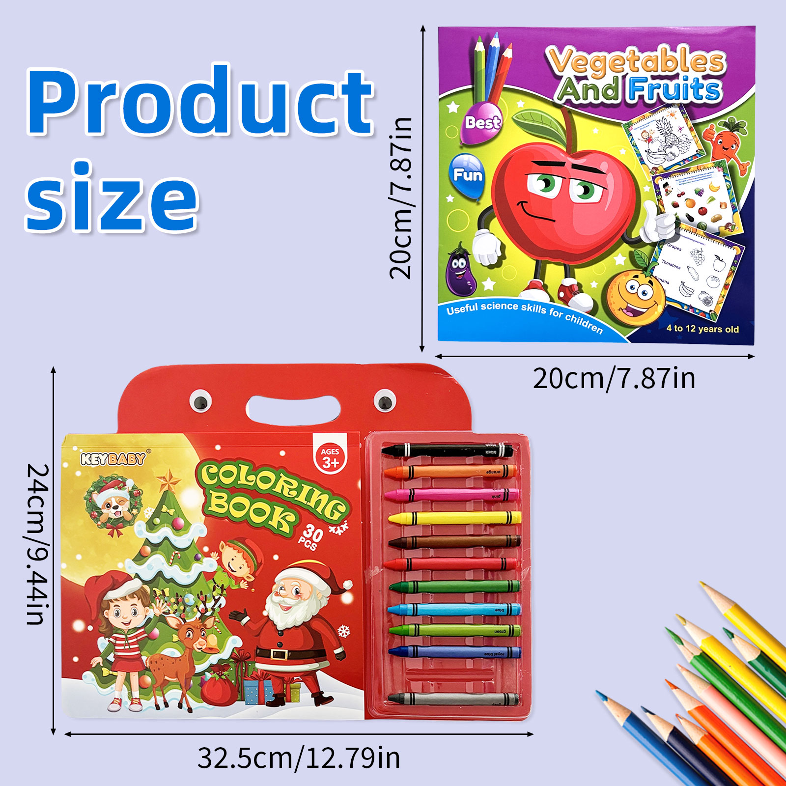 携帯用子供向けお絵かきぬりえセット 12色クレヨン クリスマ - Kids Education Activities のレビューと価格