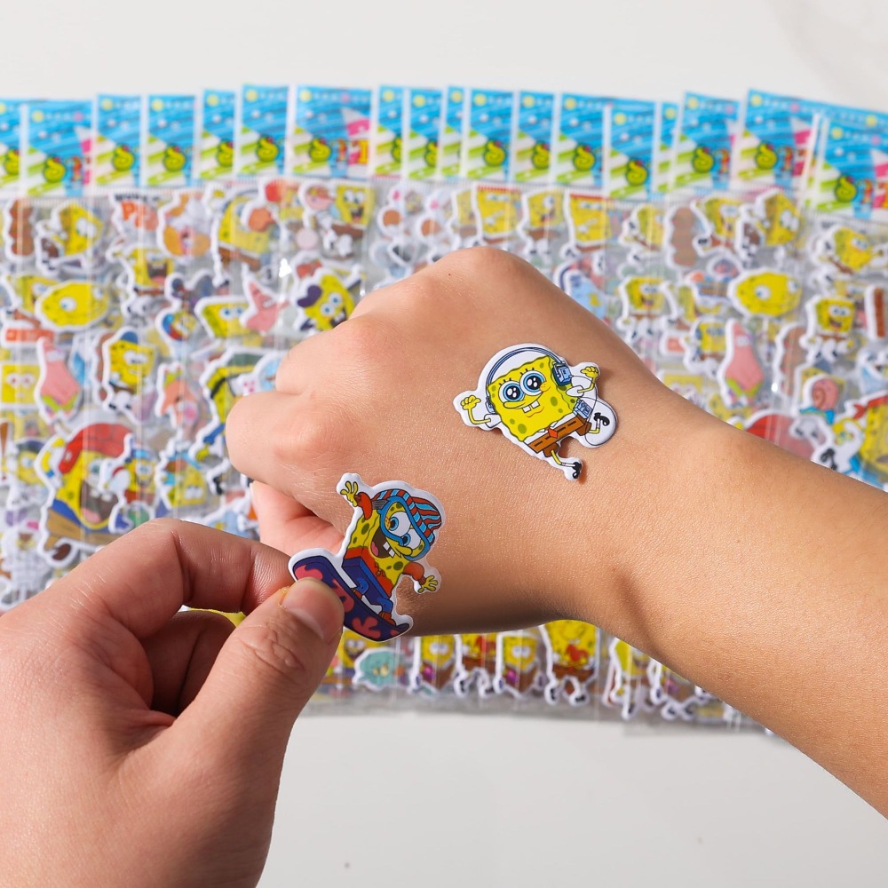 スポンジボブ 3D ステッカー 12 パック - かわいい漫 - Kids First Education のレビューと価格