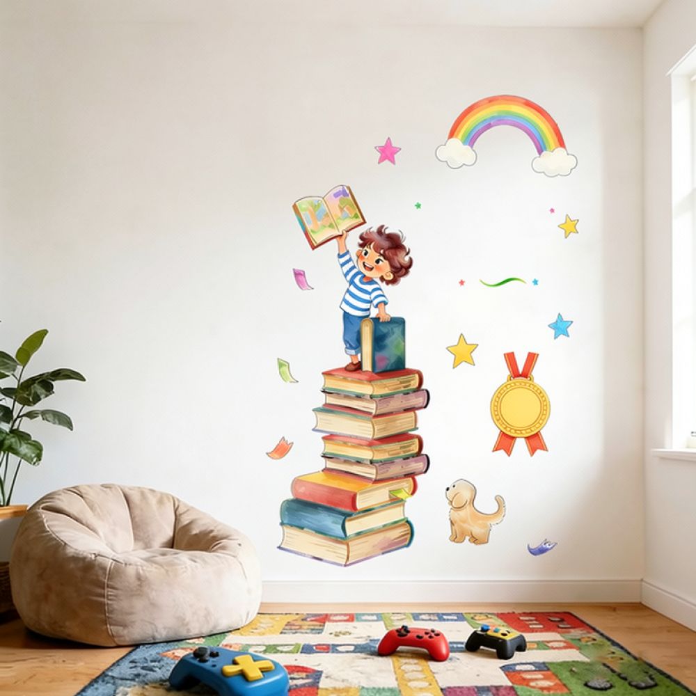 やる気を引き出す英語のフレーズが書かれたウォールステッカー。 - Kids Education Motivation のレビューと価格